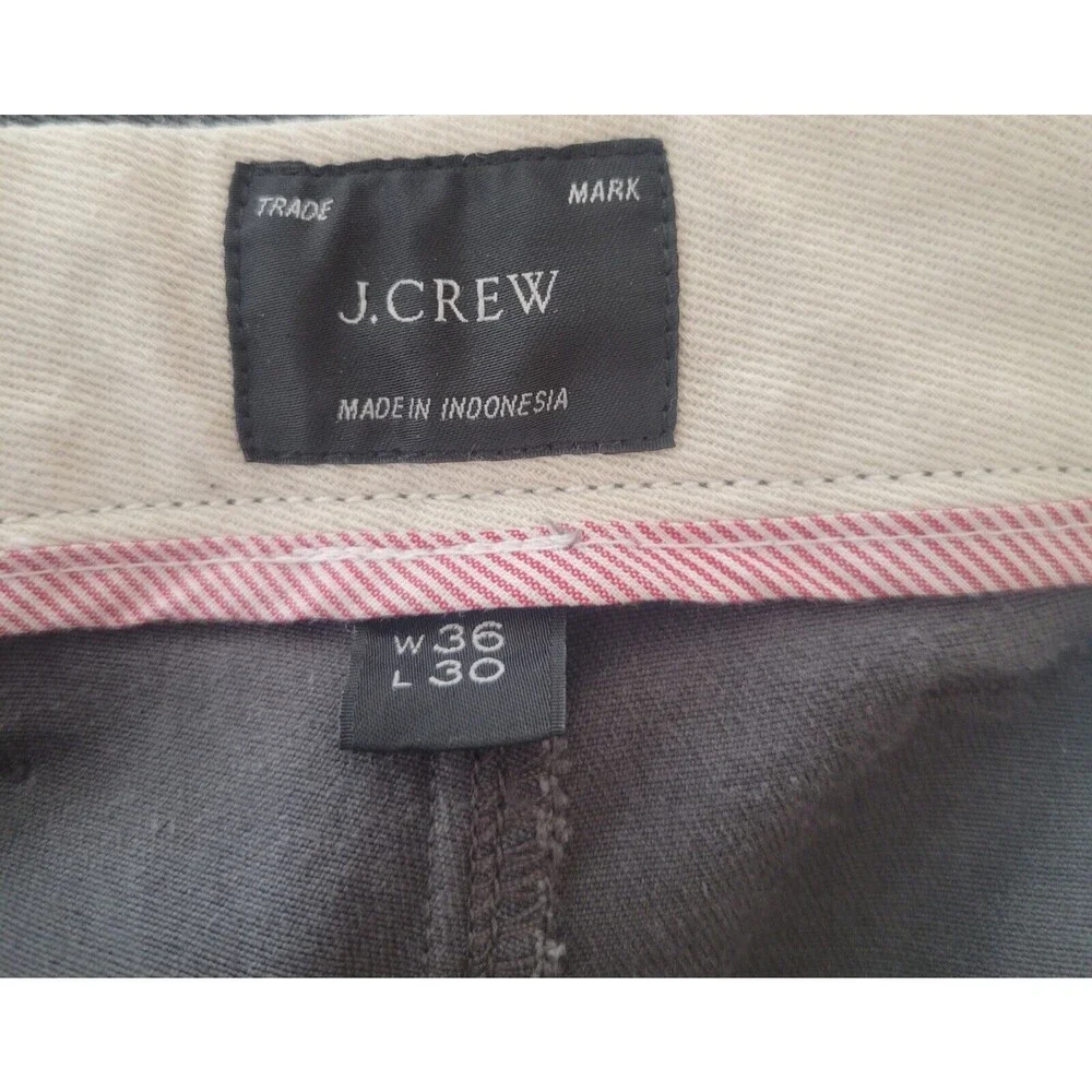 J. Crew 770 Straight Chino Pants Gray Mens Size 36x30 (Actual 38x29)